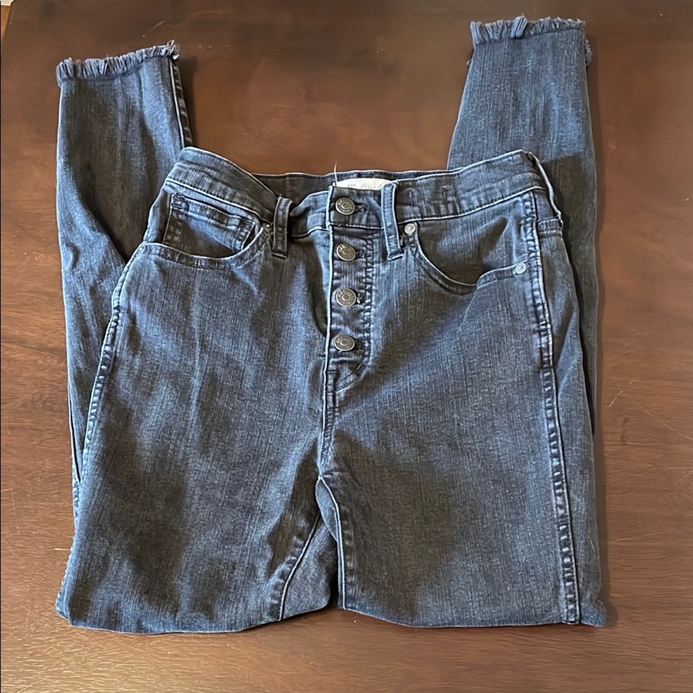 10” High Rise Skinny Madewell Women's Faded Black Jeans